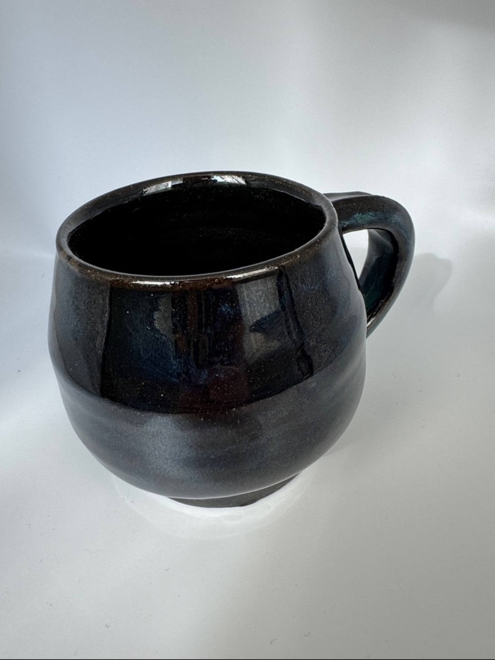 Handmade hand crafted pottery Glossy Dark Ceramic Mug